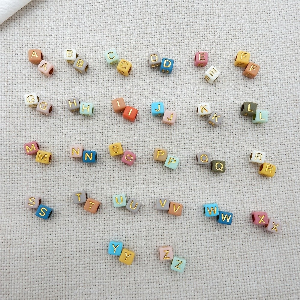 Colorful Acrylic Block Letter Necklace