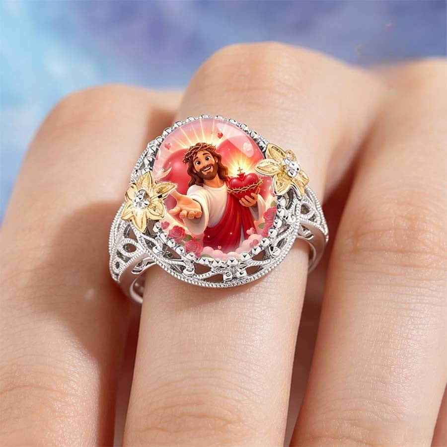 Sacred Heart Jesus Ring