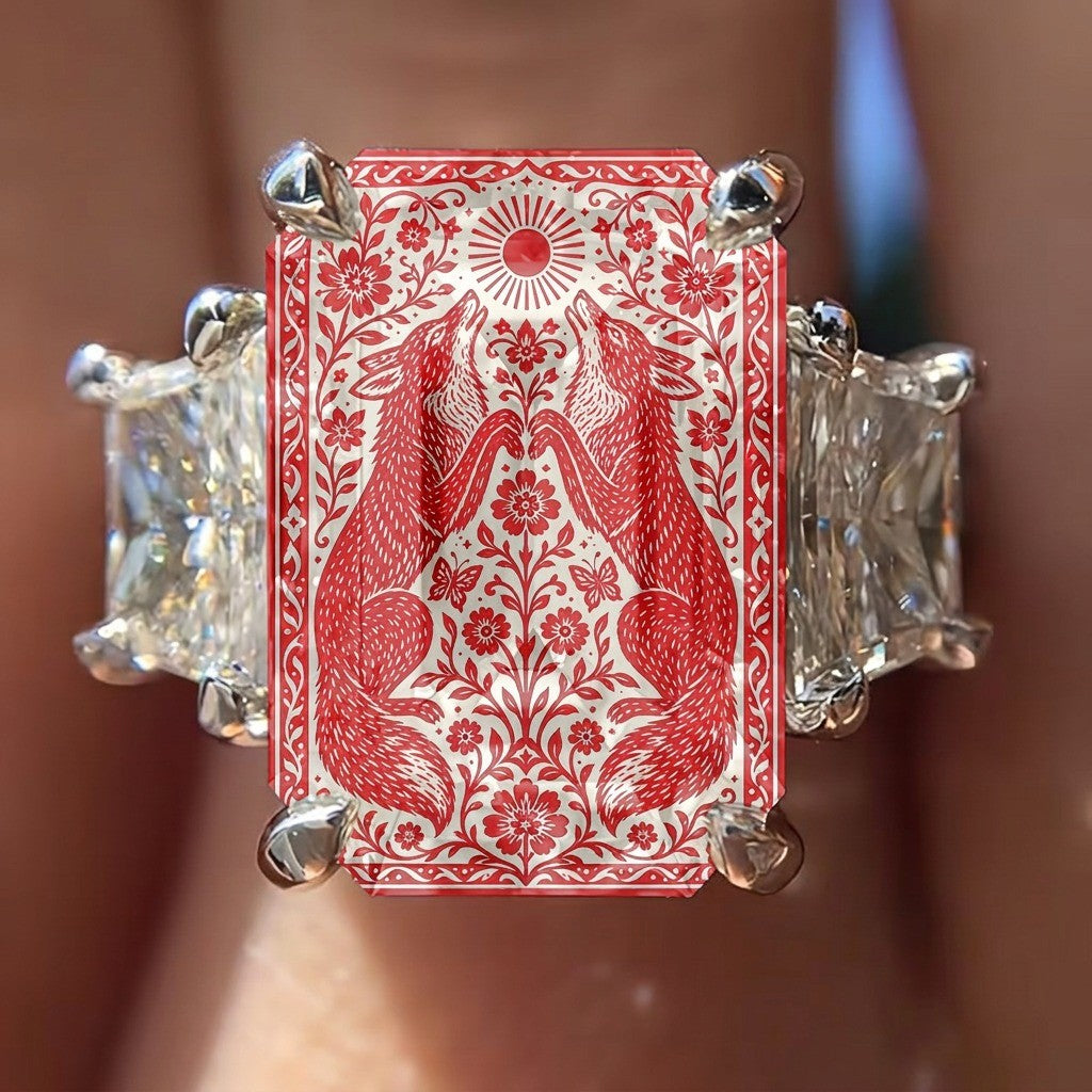Red Fox Rectangular Ring