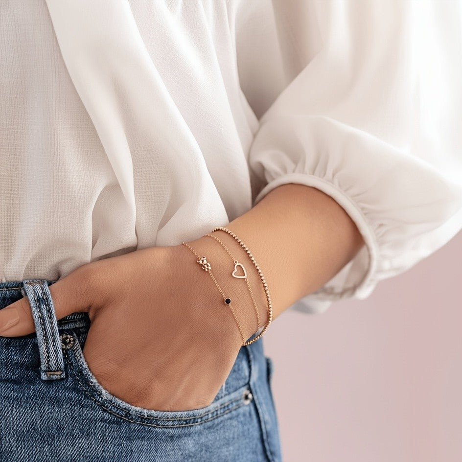 Bear & Stone Charm Bracelet