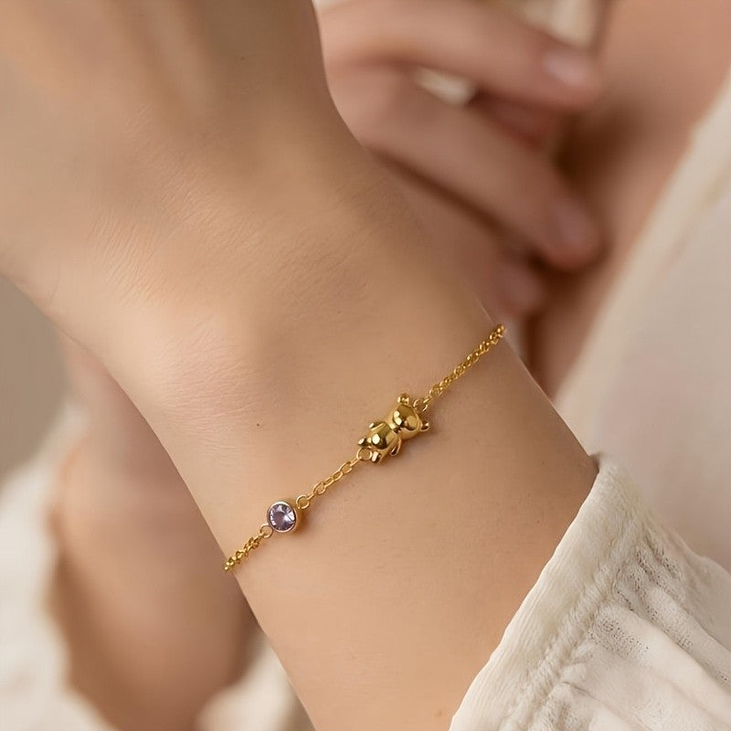 Bear & Stone Charm Bracelet