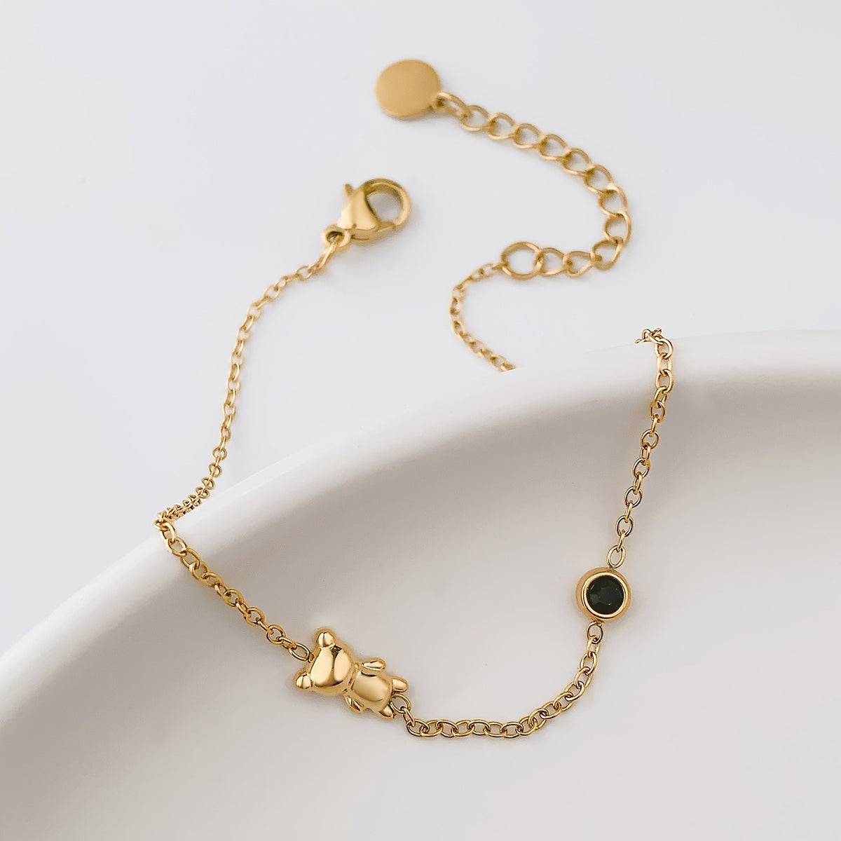 Bear & Stone Charm Bracelet