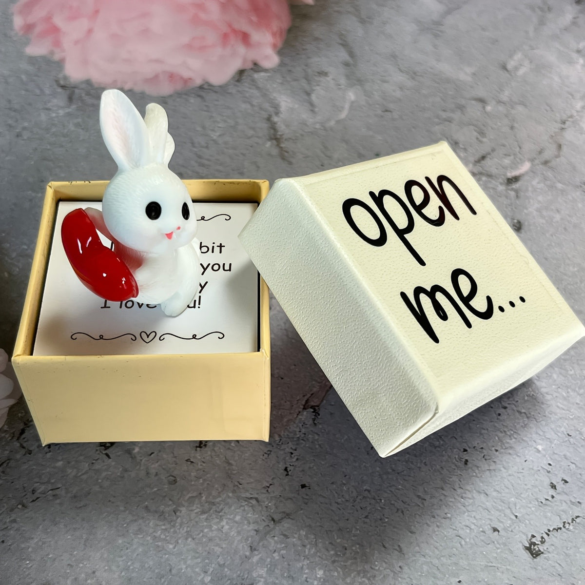White Rabbit & Heart Keepsake Box