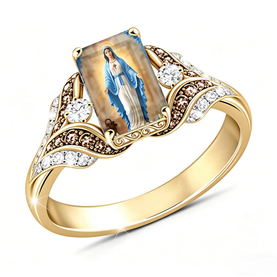 Religious Figure Square Ring