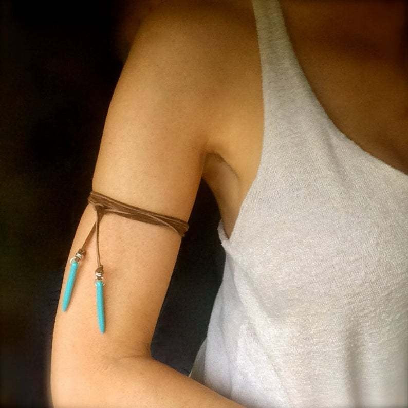 Turquoise Drop Leather Necklace