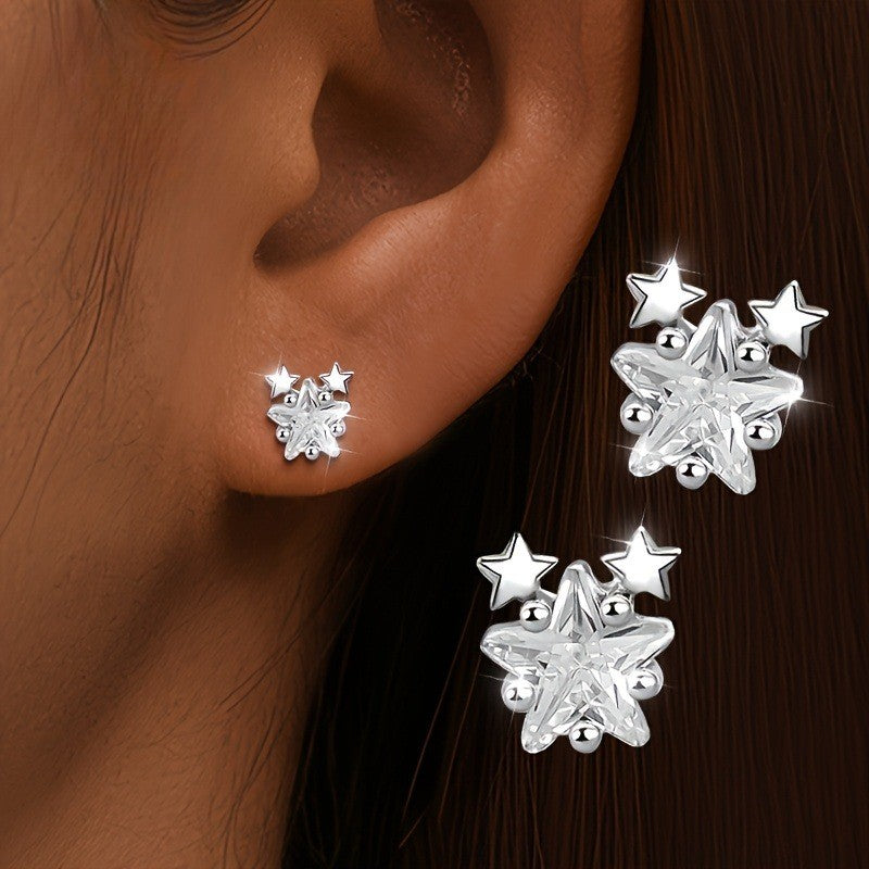 Crystal Star Cluster Earrings