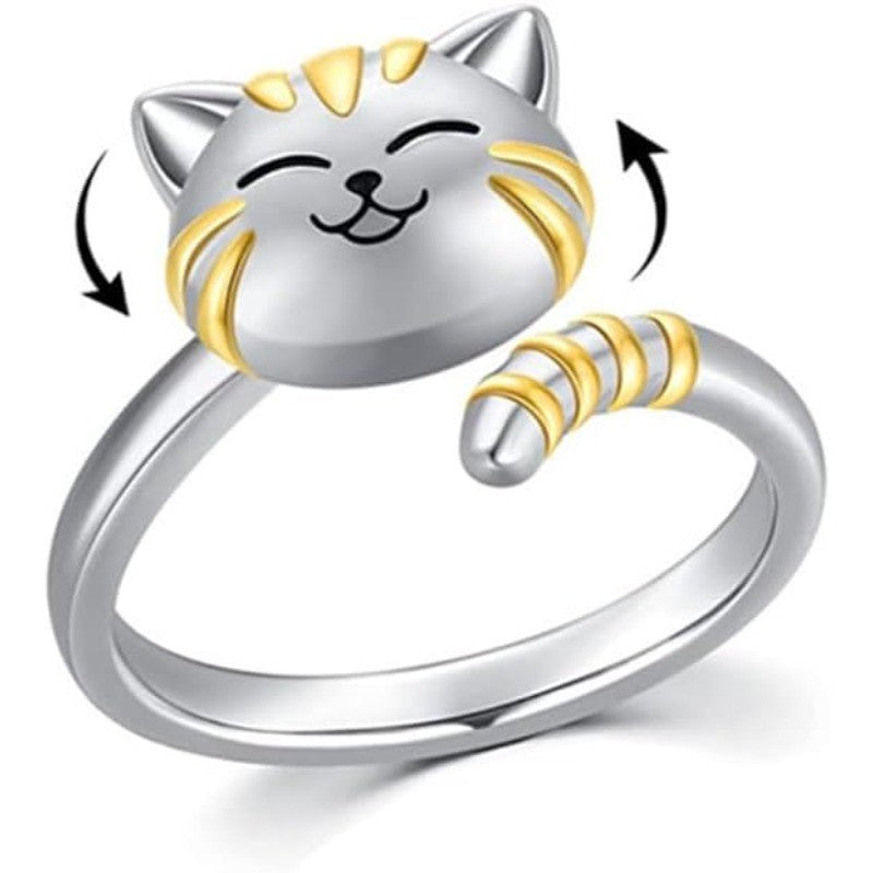 Smiling Cat Open Ring