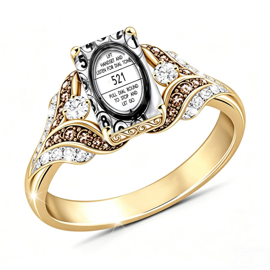 Rotary Dial Wing Ring
