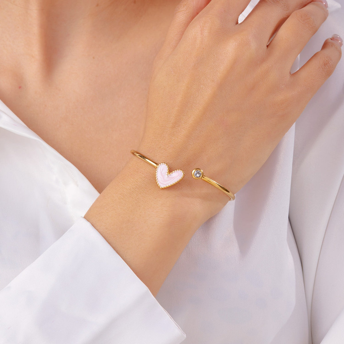 Red Heart Open Bangle