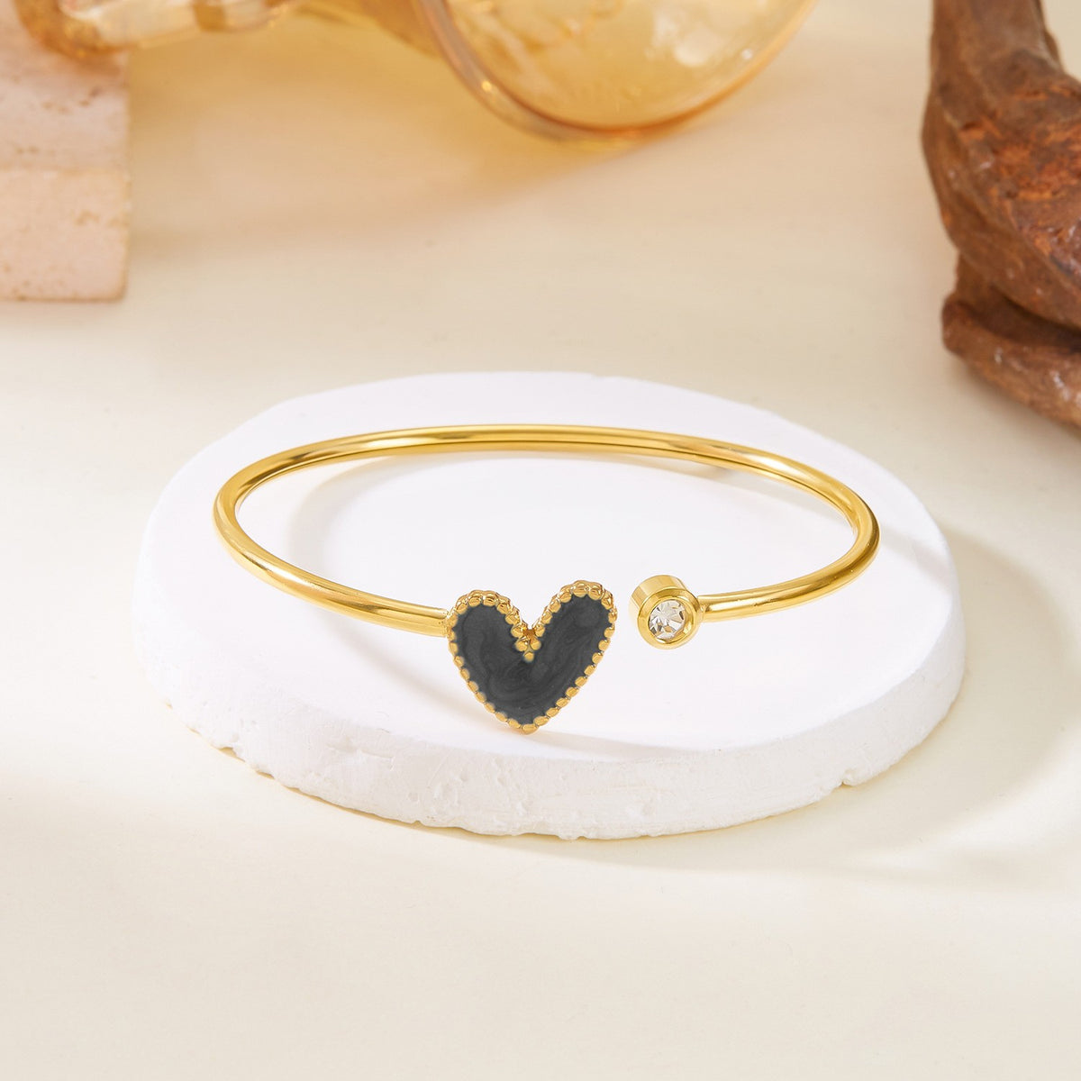 Red Heart Open Bangle