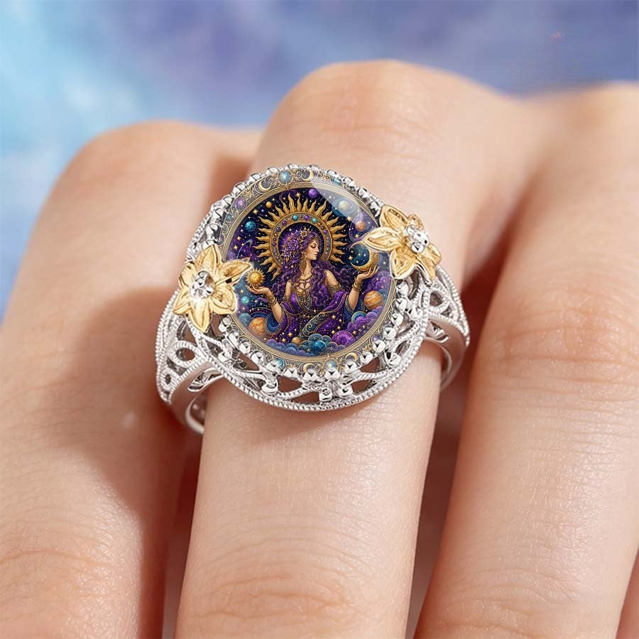 Celestial Goddess Statement Ring