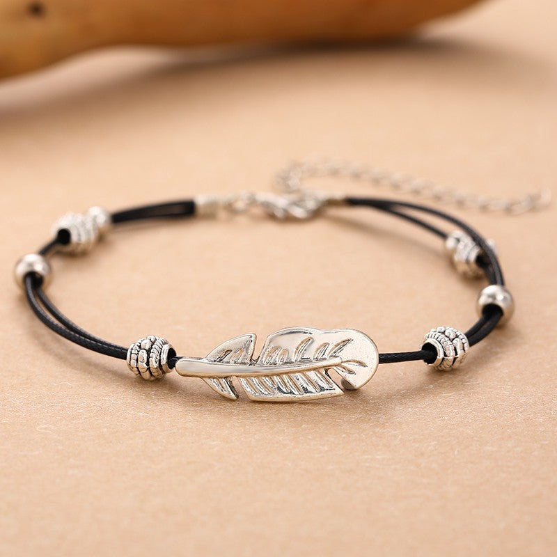 Feather Charm Anklet