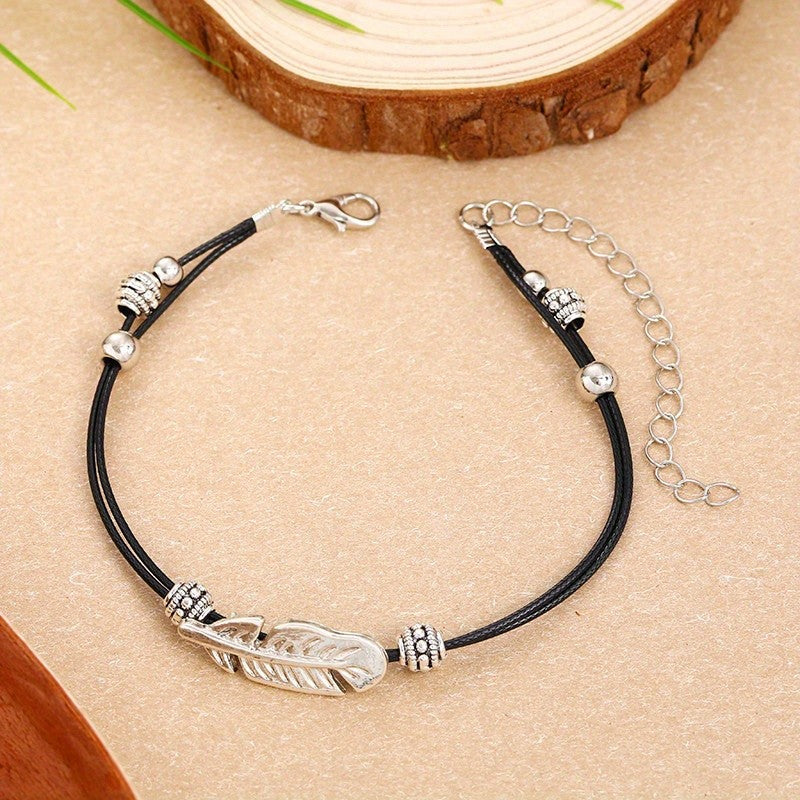 Feather Charm Anklet