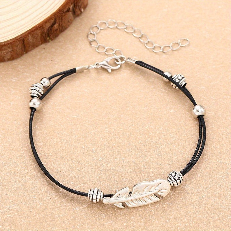 Feather Charm Anklet