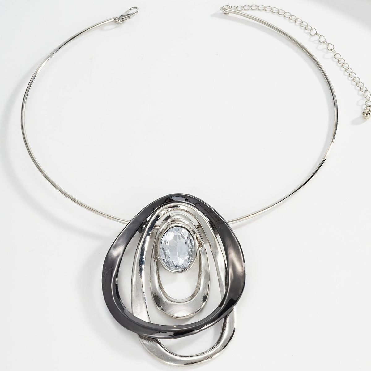 Crystal Swirl Collar Pendant
