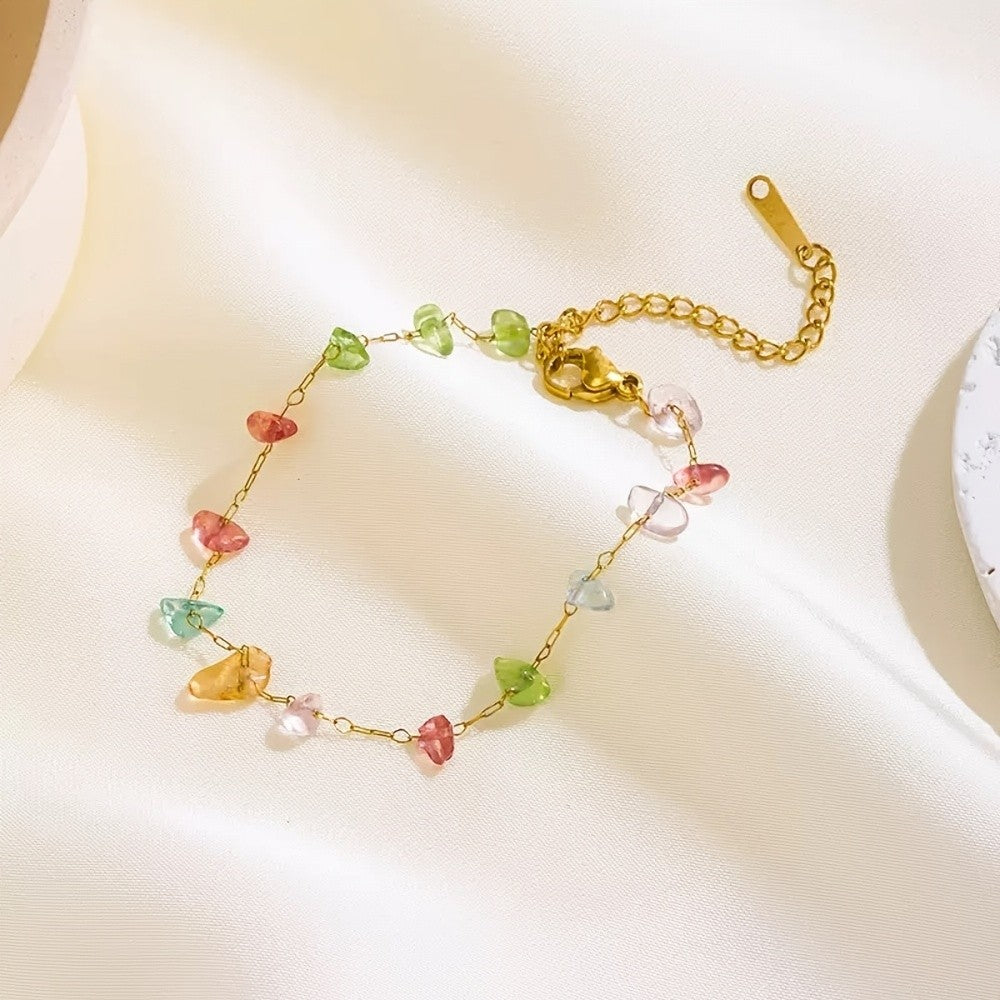 Multicolor Natural Stone Y-Necklace
