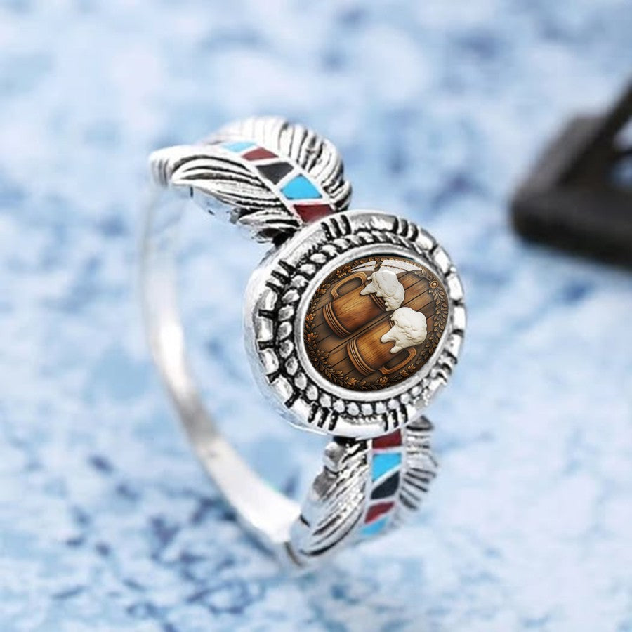 Beer Mug Oval Ring