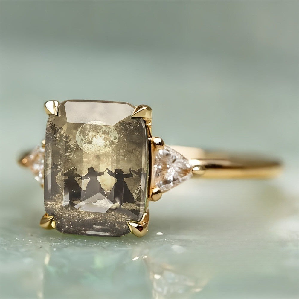 Moonlit Dance Rectangular Ring