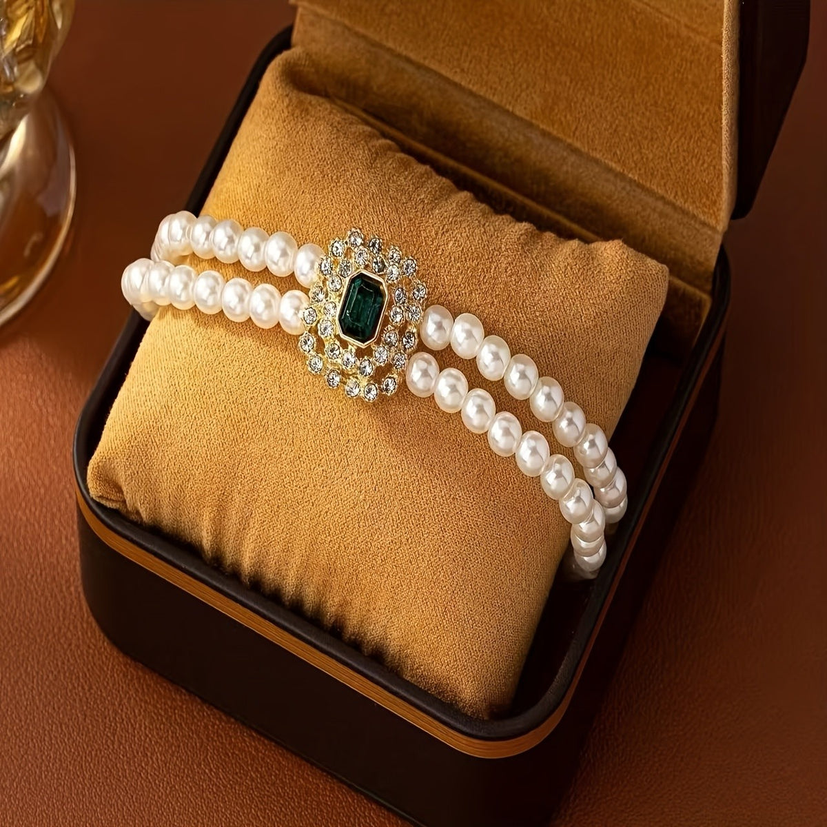 Gem Pearl Wrap Bracelet