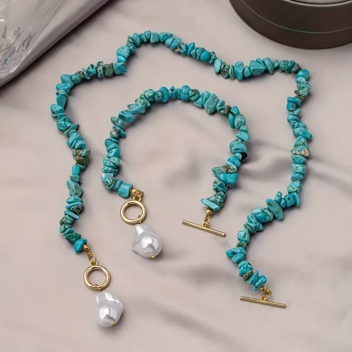 Turquoise Pearl Jewelry Set