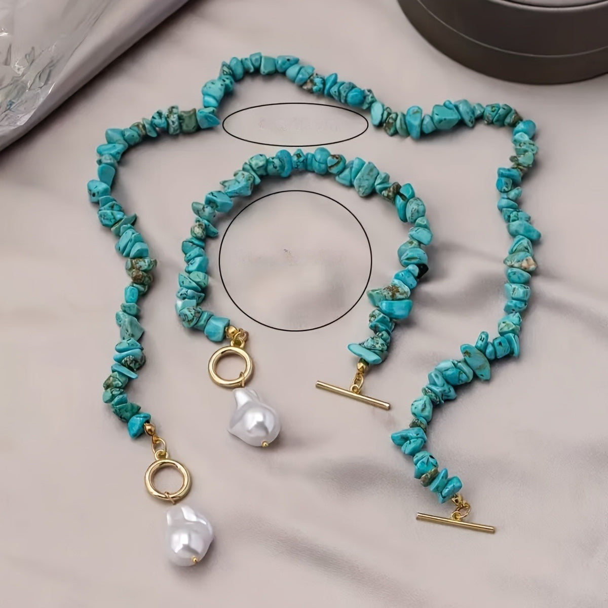 Turquoise Pearl Jewelry Set