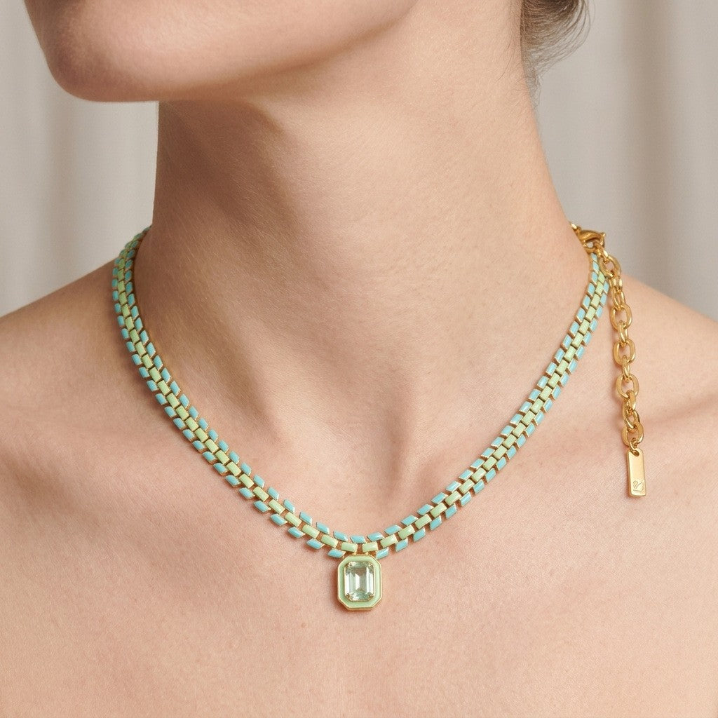 Pastel Layered Gemstone Necklace