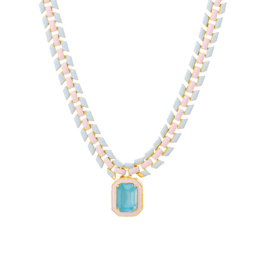 Pastel Layered Gemstone Necklace