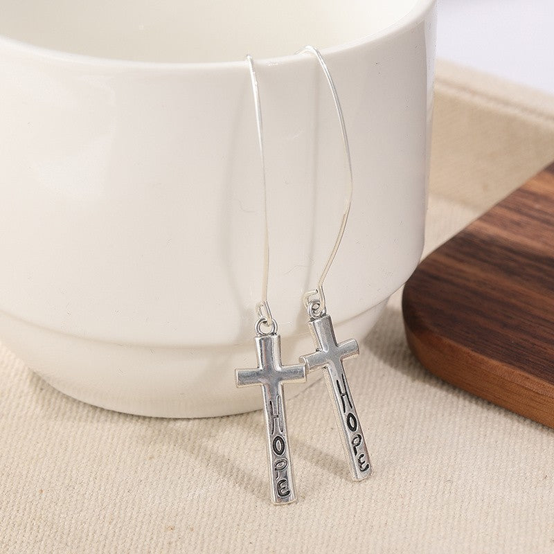 Hope Cross Earrings