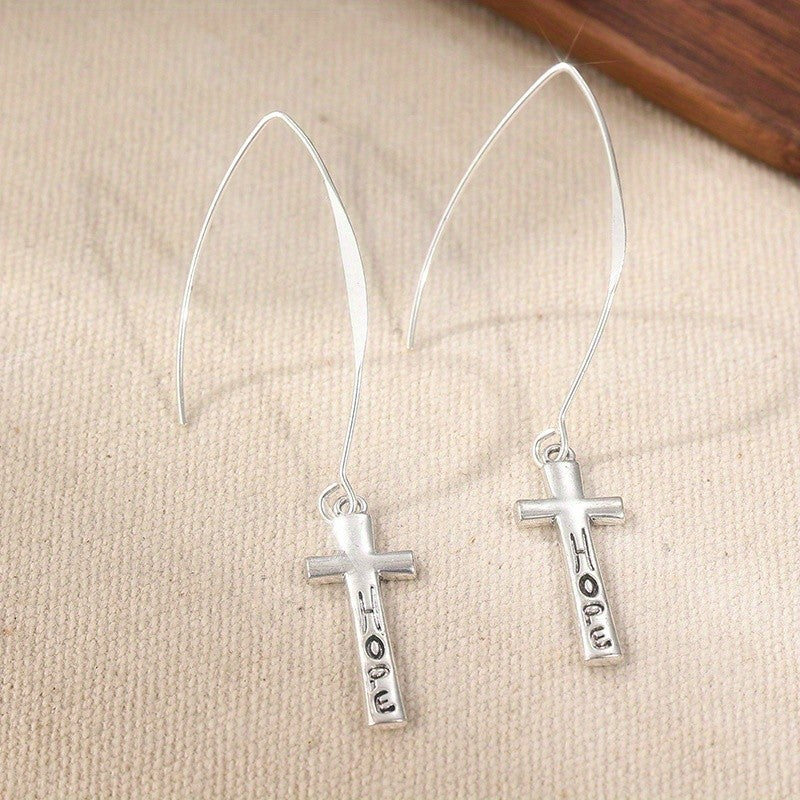 Hope Cross Earrings