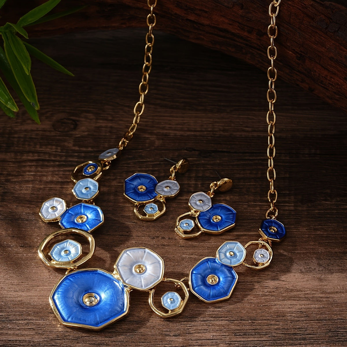 Geometric Flower Jewelry Set