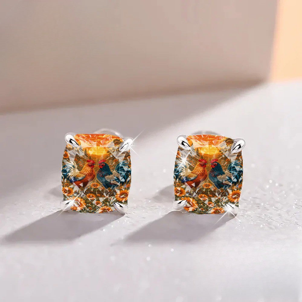 Rooster Sunset Earrings