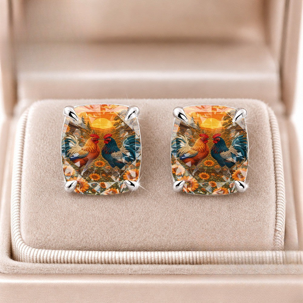 Rooster Sunset Earrings