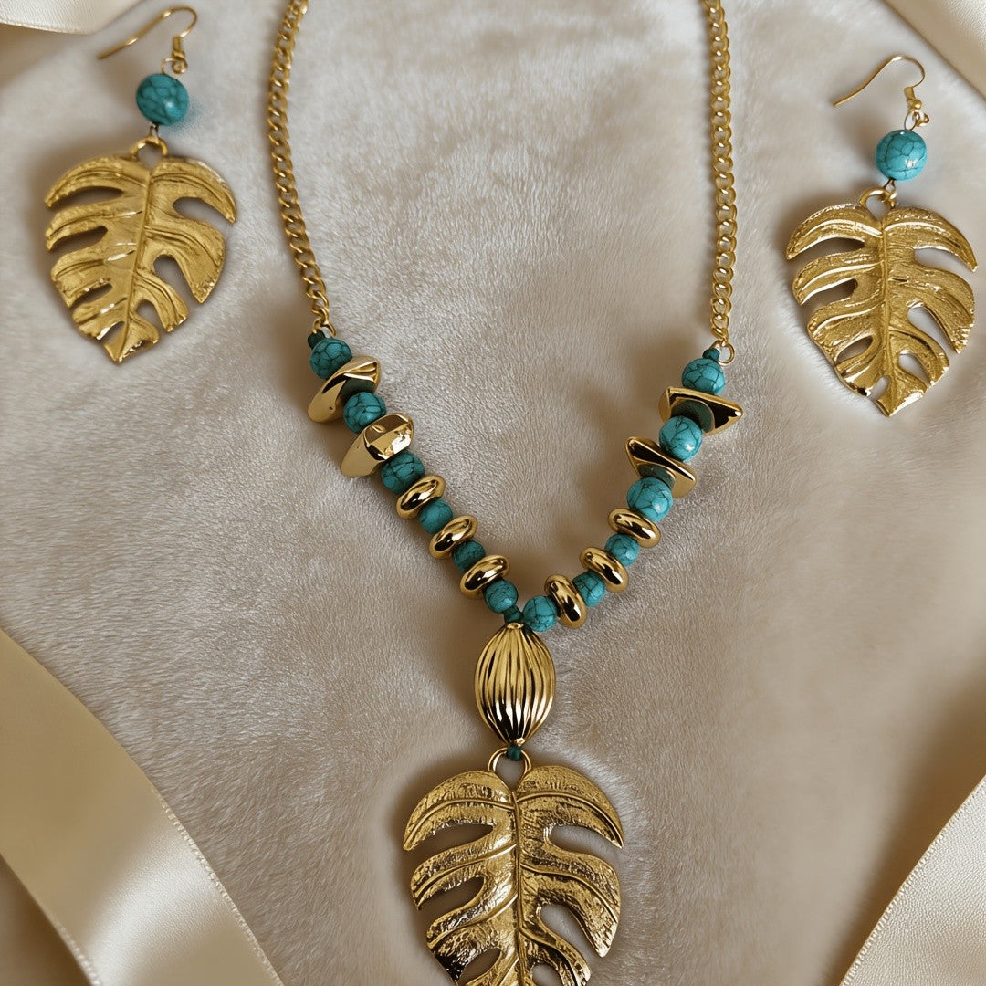 Monstera Leaf Jewelry Set
