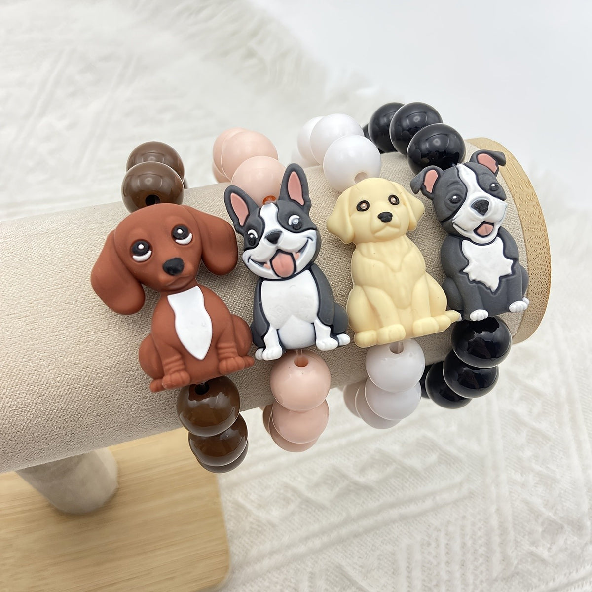 Grey Dog Charm Bracelet