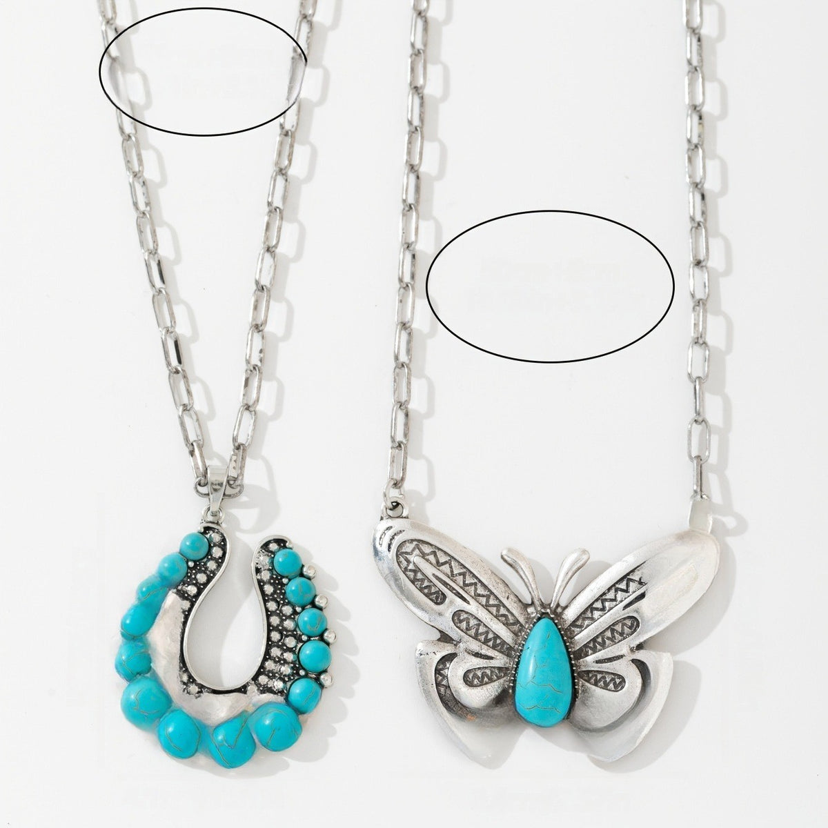 Turquoise Horseshoe Necklace
