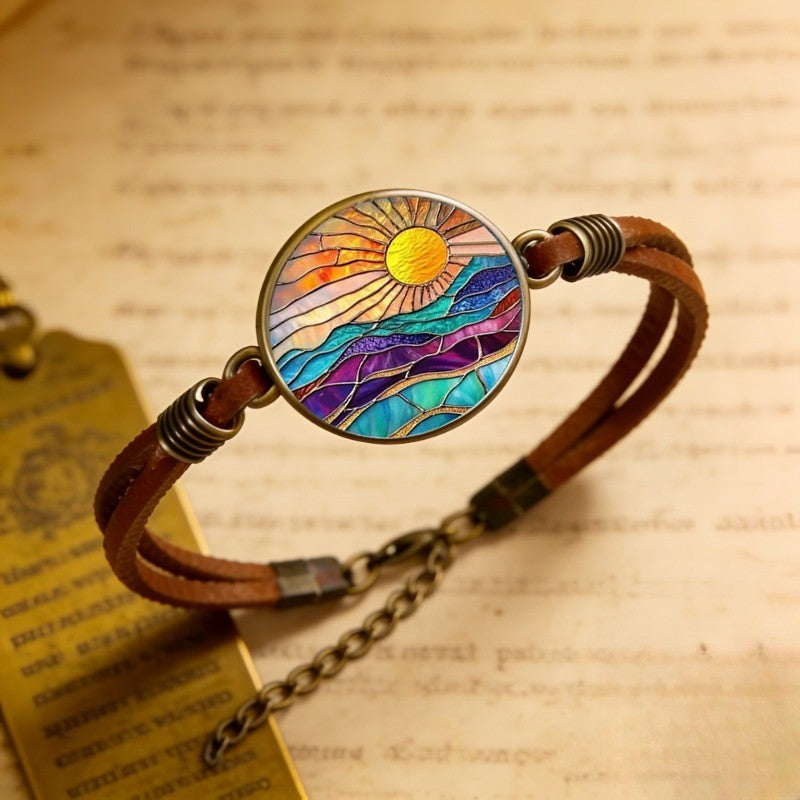 Sunrise Mountain Landscape Bracelet