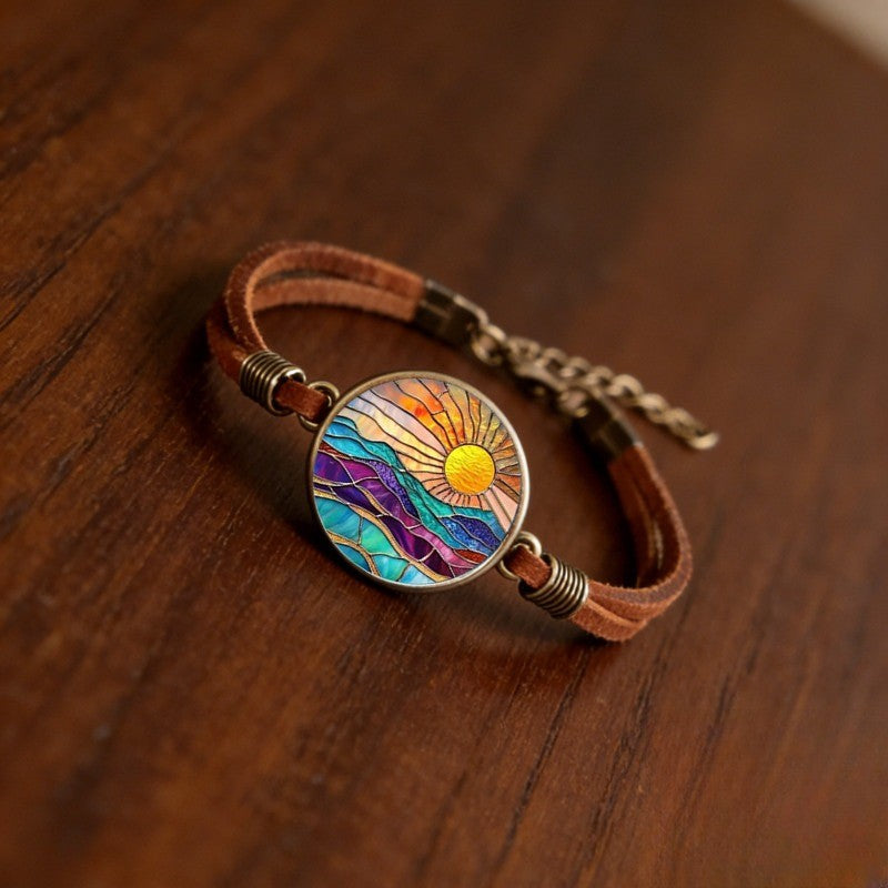 Sunrise Mountain Landscape Bracelet