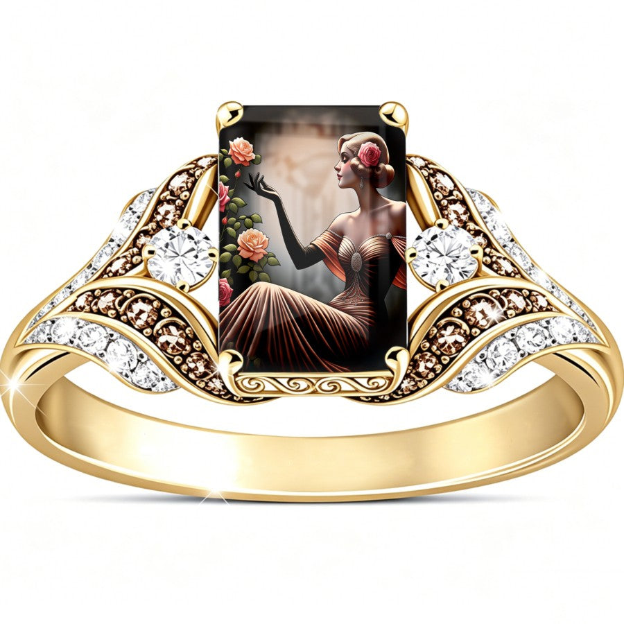 Rose Garden Portrait Square Ring