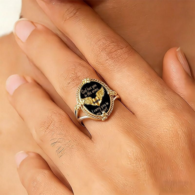 Winged Heart Memorial Ring