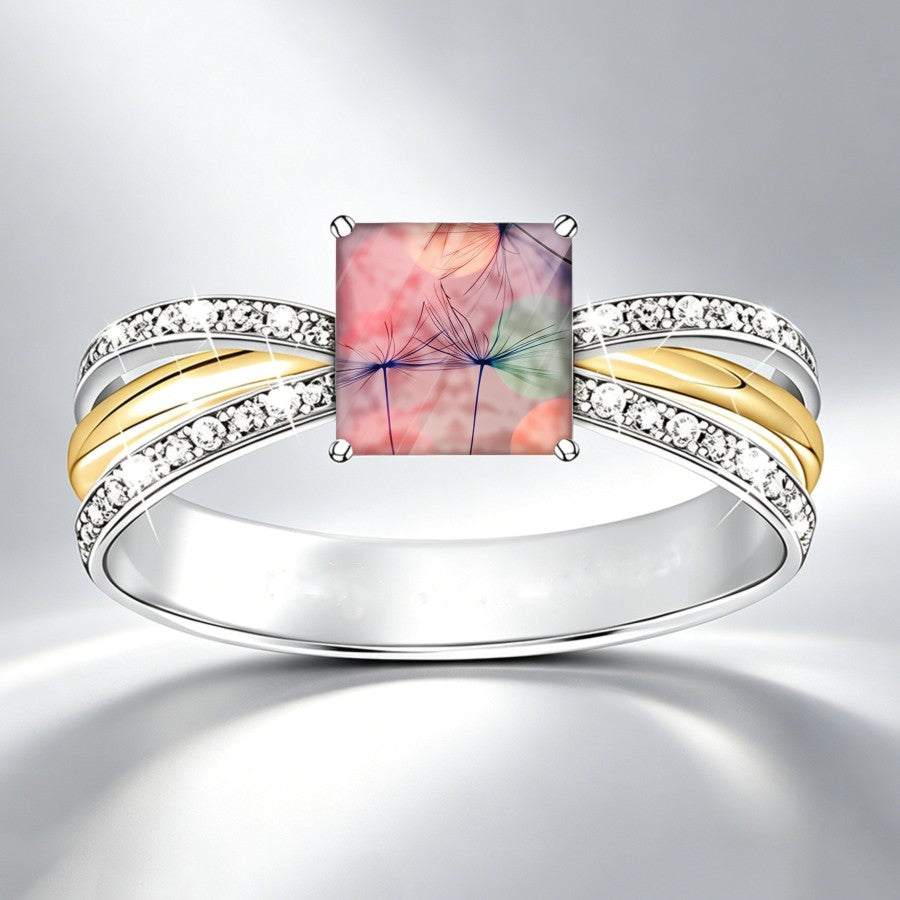Dandelion Seed Square Ring