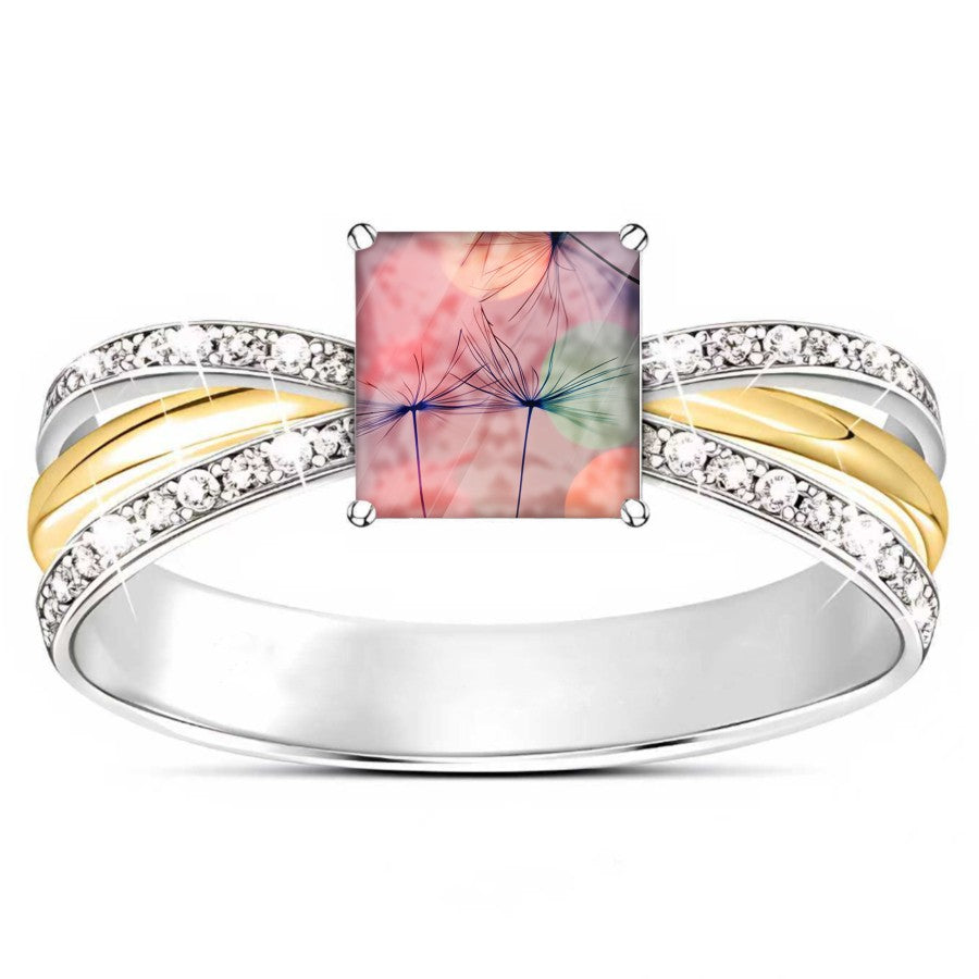 Dandelion Seed Square Ring