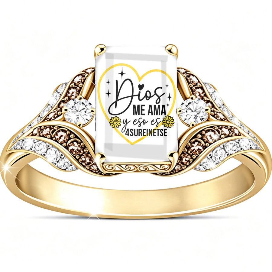 God Loves Me Square Ring