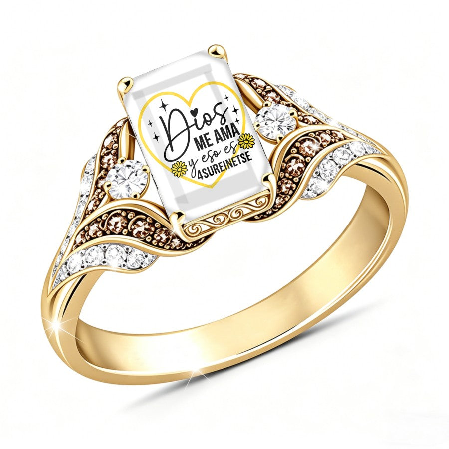 God Loves Me Square Ring