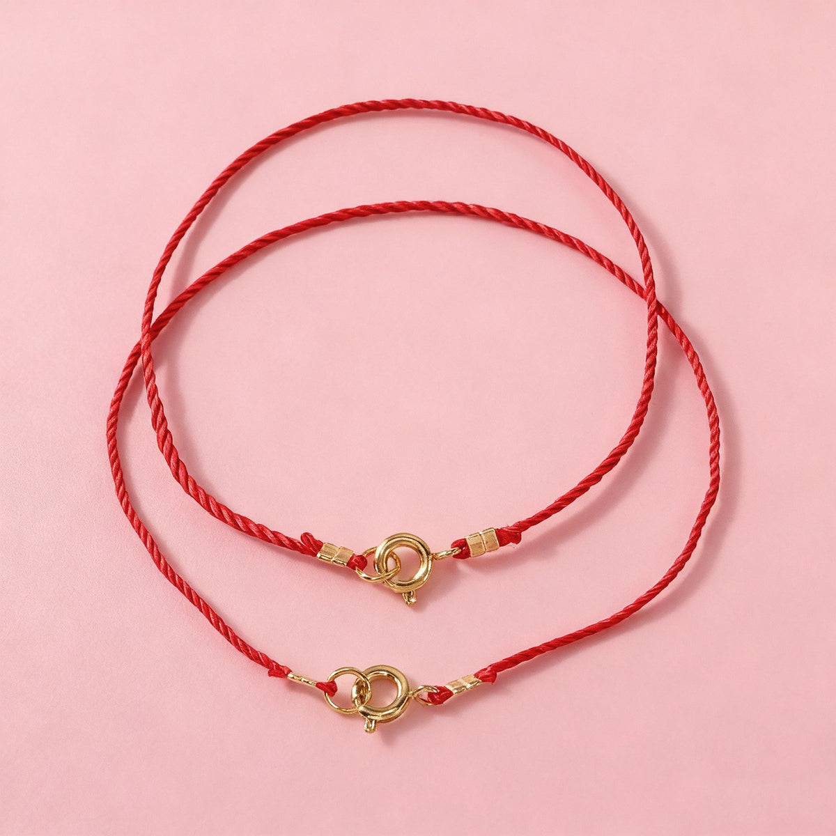 Red Rope Interlocking Hoop Bracelet