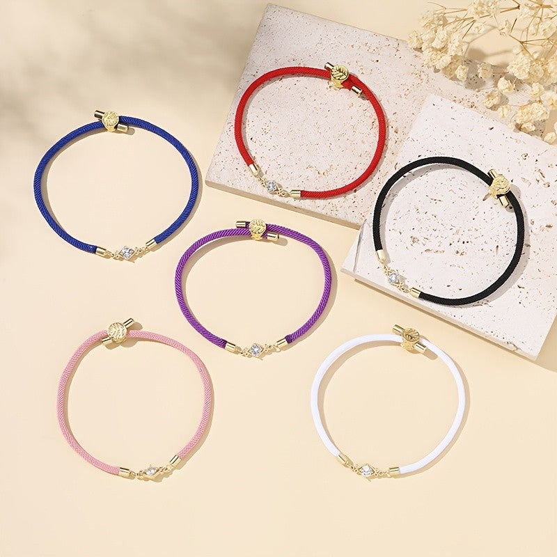 Crystal Accent Rope Bracelet