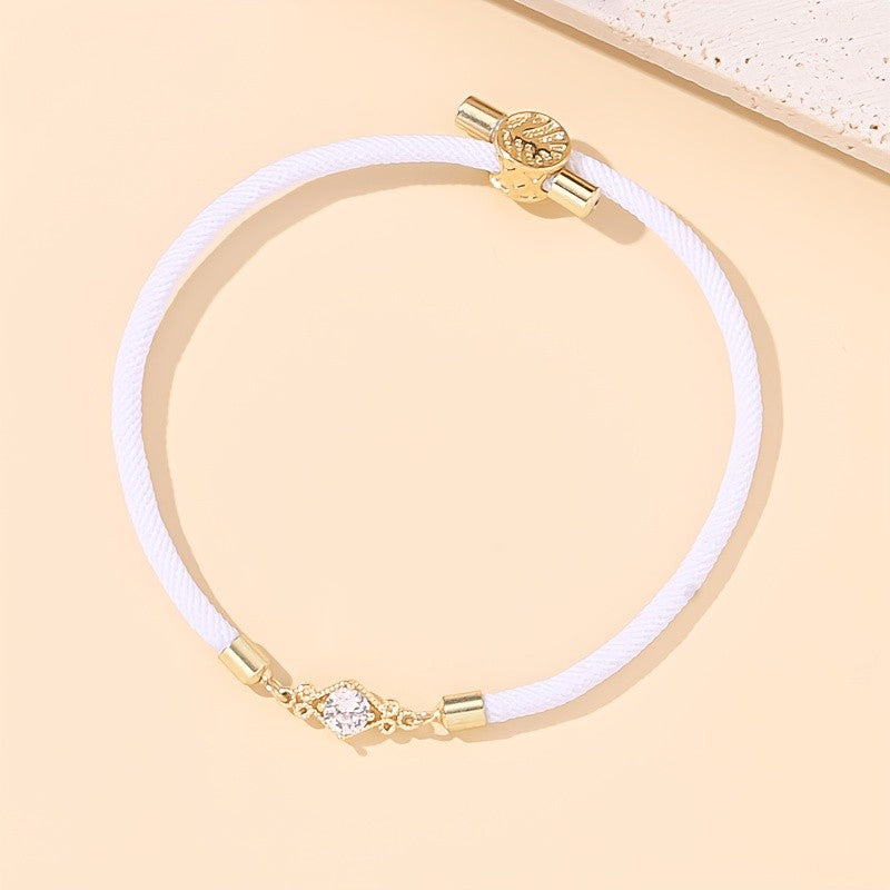 Crystal Accent Rope Bracelet