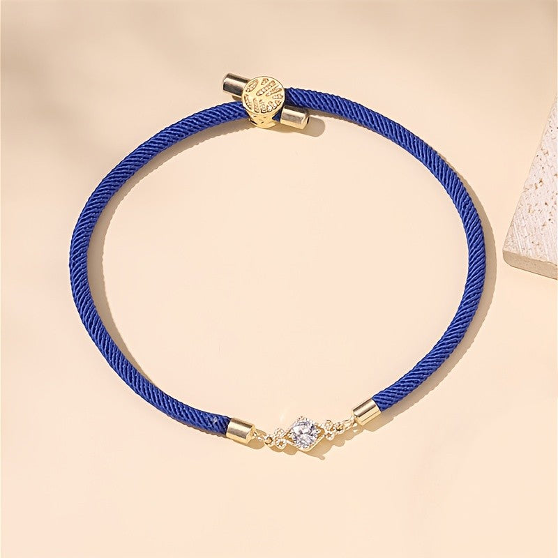 Crystal Accent Rope Bracelet