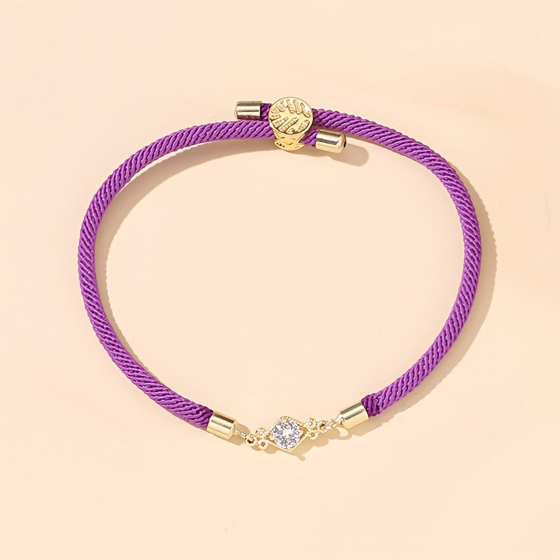 Crystal Accent Rope Bracelet