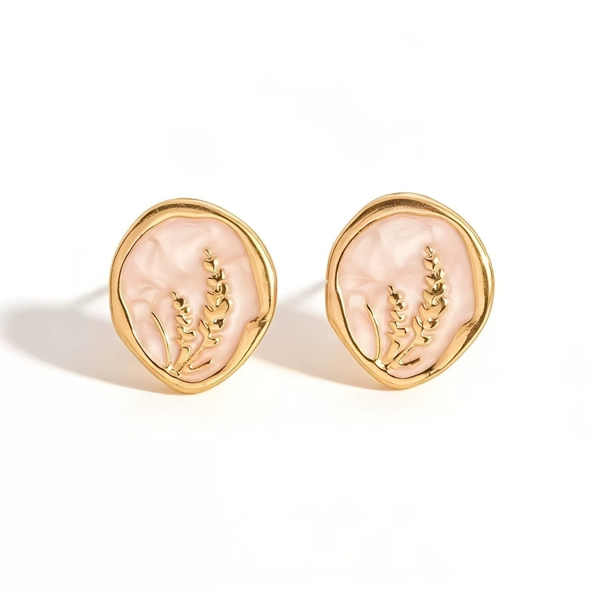 Enamel Wheat Stud Earrings