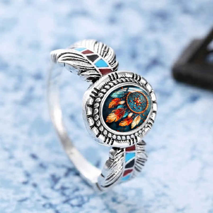 Dreamcatcher Oval Statement Ring